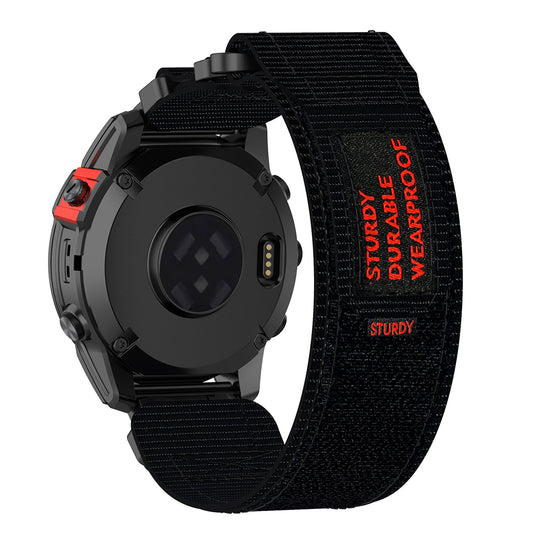 Pas Techsuit W057 za Garmin Watch Fenix / Forerunner Series, 22mm, Črna