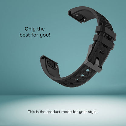Pas Techsuit W058 za Garmin Instinct / Approach / Fenix Watch Series, 20mm, Črna
