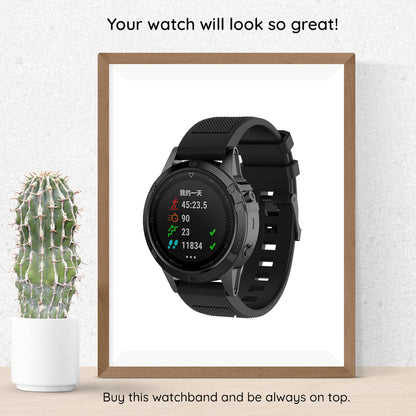 Pas Techsuit W058 za Garmin Instinct / Approach / Fenix Watch Series, 20mm, Črna