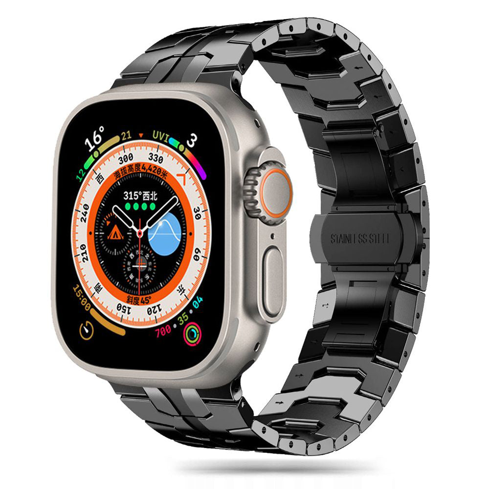 Pas Techsuit W063 za Apple Watch 49mm / 46mm / 45mm / 44mm / 42mm Series, Črna