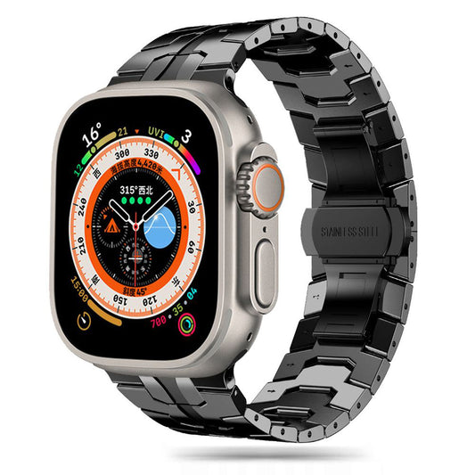 Pas Techsuit W063 za Apple Watch 49mm / 46mm / 45mm / 44mm / 42mm Series, Črna