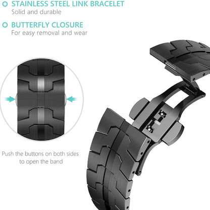 Pas Techsuit W063 za Apple Watch 49mm / 46mm / 45mm / 44mm / 42mm Series, Črna