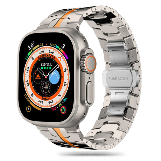 Pas Techsuit W063 za Apple Watch 49mm / 46mm / 45mm / 44mm / 42mm Series, Oranžen