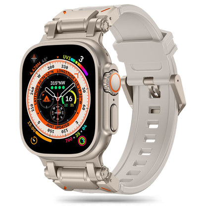 Pas Techsuit W064 za Apple Watch 49mm / 46mm / 45mm / 44mm / 42mm Series, Srebrn.