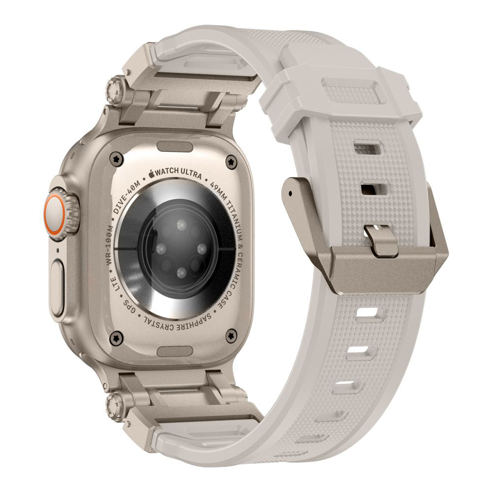 Pas Techsuit W064 za Apple Watch 49mm / 46mm / 45mm / 44mm / 42mm Series, Srebrn.