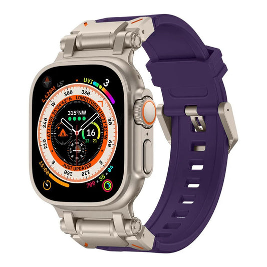 Pas Techsuit W064 za Apple Watch 49mm / 46mm / 45mm / 44mm / 42mm Series, Srebrno Vijolična