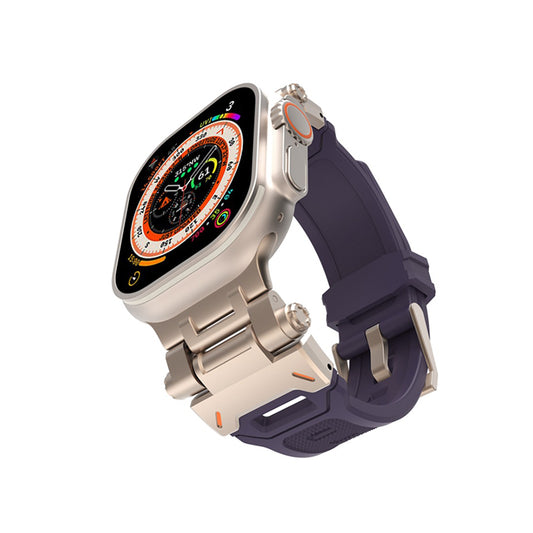 Pas Techsuit W064 za Apple Watch 49mm / 46mm / 45mm / 44mm / 42mm Series, Srebrno Vijolična