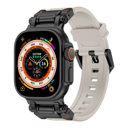 Pas Techsuit W064 za Apple Watch 49mm / 46mm / 45mm / 44mm / 42mm Series, Črno Siva