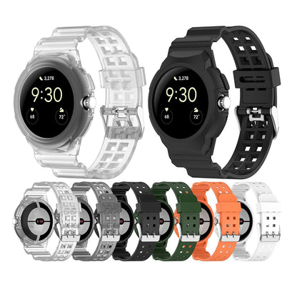 Pas Techsuit W065 za Google Pixel Watch 3 41mm / Watch 2 / Watch, Črna