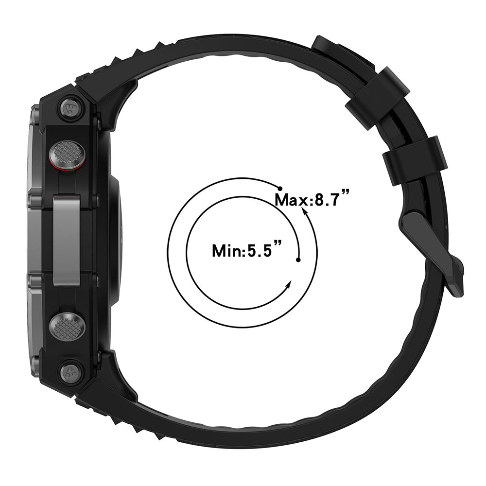 Pas Techsuit W067 za Amazfit T-Rex 3, Črna