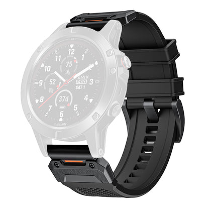Pas Techsuit W068 za Garmin Watch Fenix / Forerunner Series, 22mm, Črna