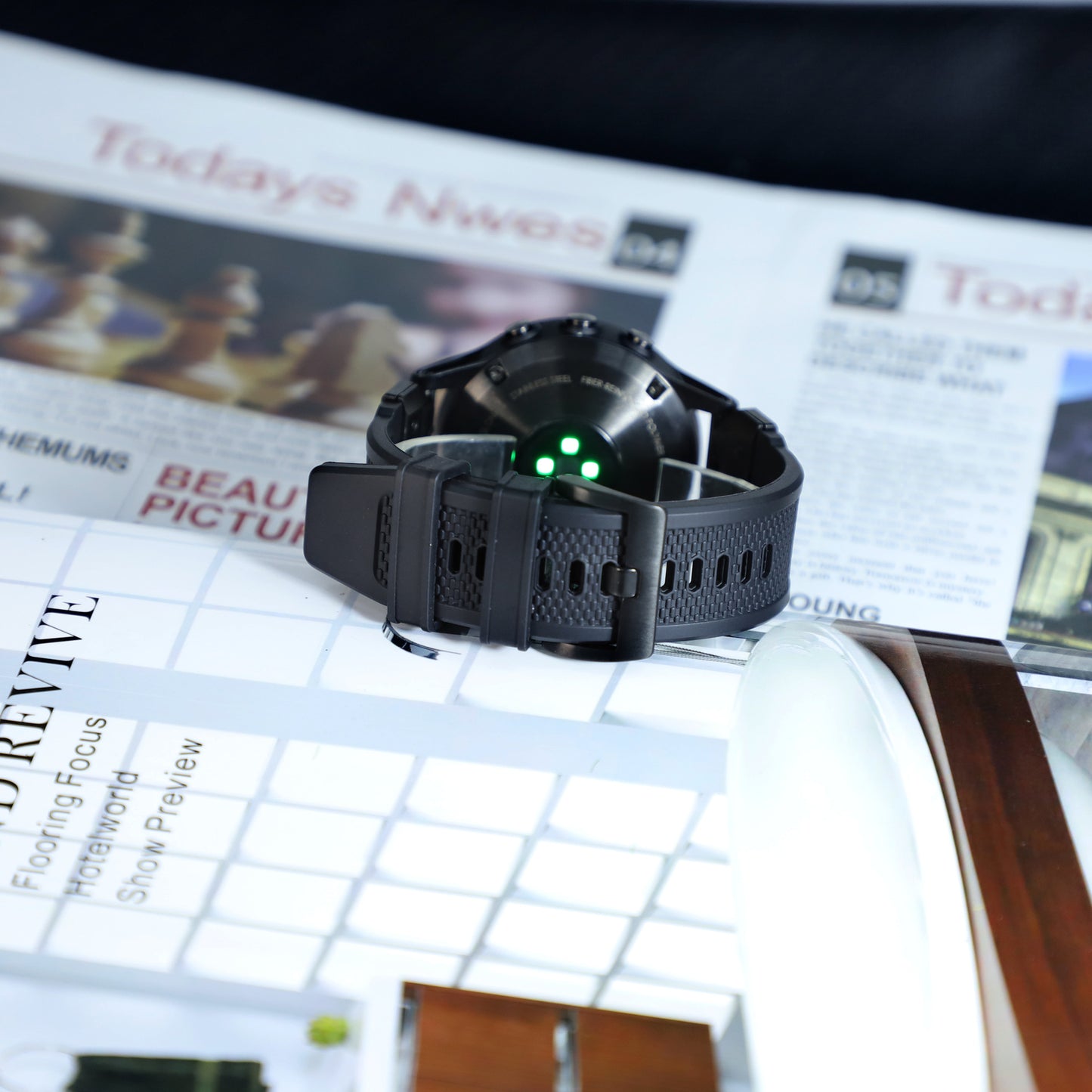 Pas Techsuit W068 za Garmin Watch Fenix Series, 26mm, Črno zelen