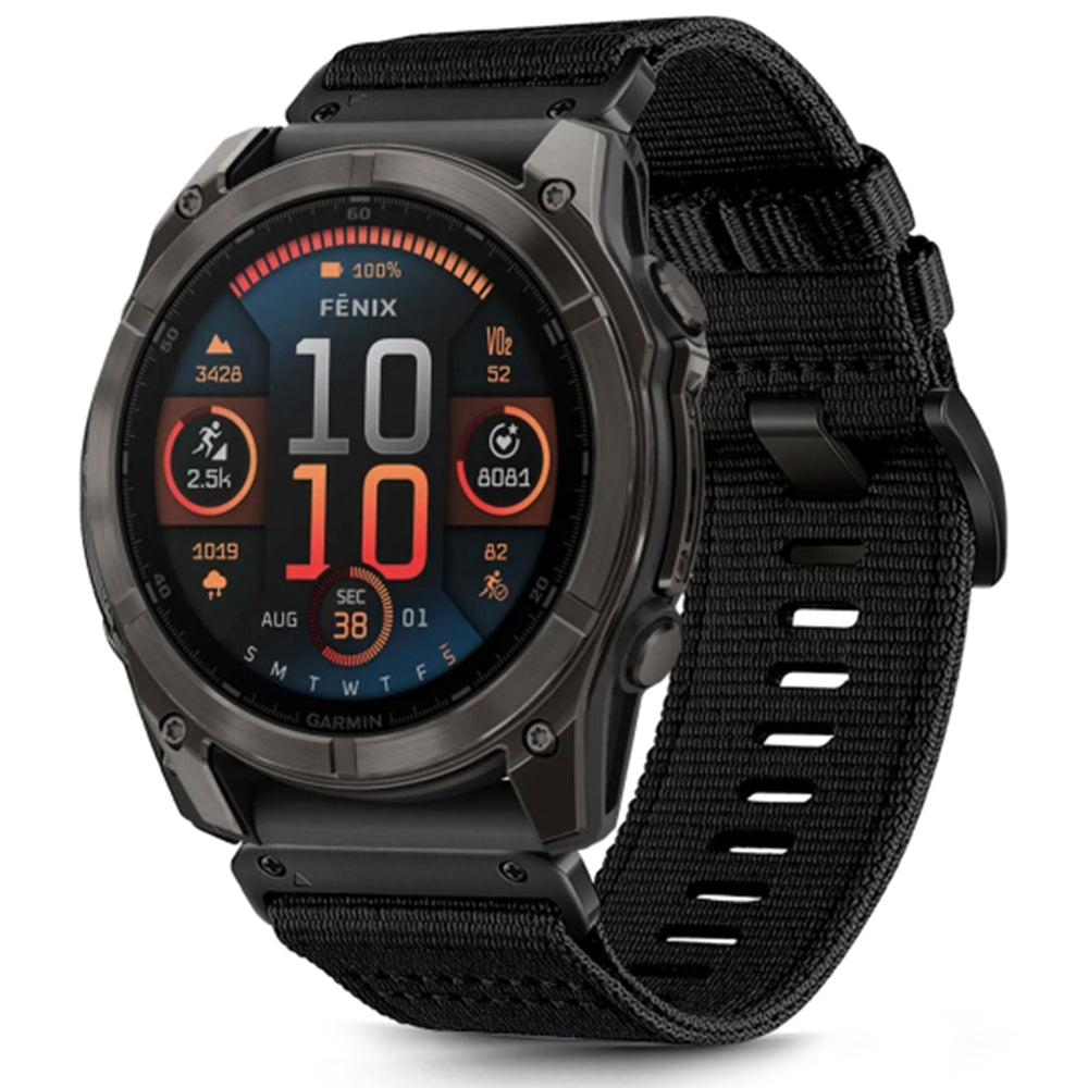 Pas Techsuit W070 za Garmin Watch Fenix / Forerunner / Approach Series, 22mm, Črna
