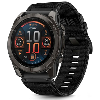 Pas Techsuit W070 za Garmin Watch Fenix / Forerunner / Approach Series, 22mm, Črna