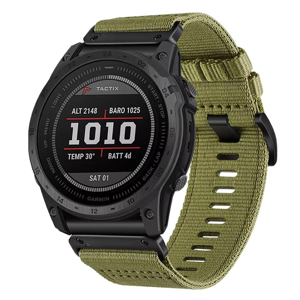 Pas Techsuit W070 za Garmin Watch Fenix / Forerunner Series, 22mm, Zelen