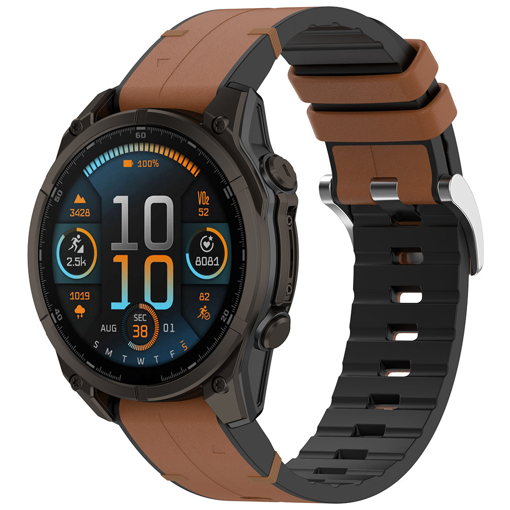 Pas Techsuit W071 za Garmin Watch Fenix / Forerunner Series, 22mm, Rjava
