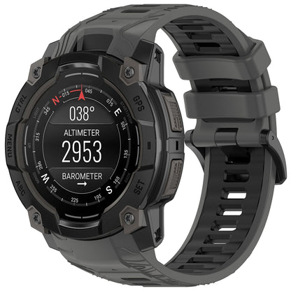 Pas Techsuit W077 za Garmin Instinct 3 45mm Solar / Instinct 3 45mm, Siv