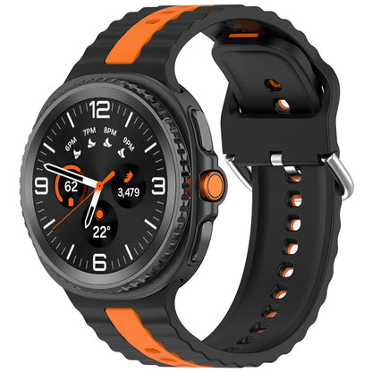 Pas Techsuit W078 za Samsung Galaxy Watch 8 Classic / Watch8 44mm / Watch 8 40mm, Črno Oranžen