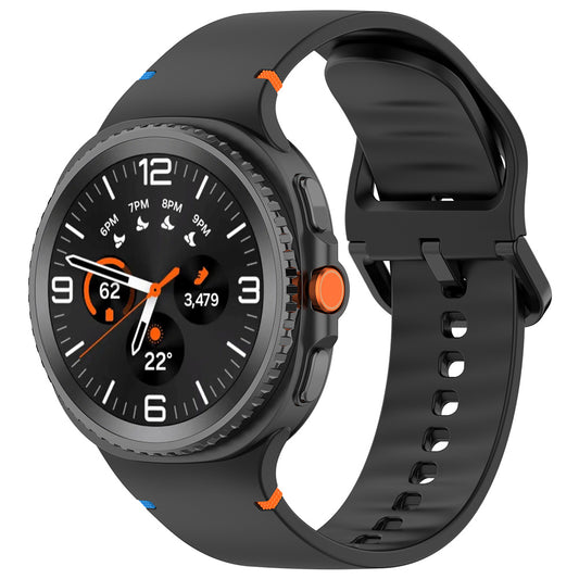 Pas Techsuit W079 za Samsung Galaxy Watch 8 Classic / Watch8 44mm / Watch 8 40mm, Črna
