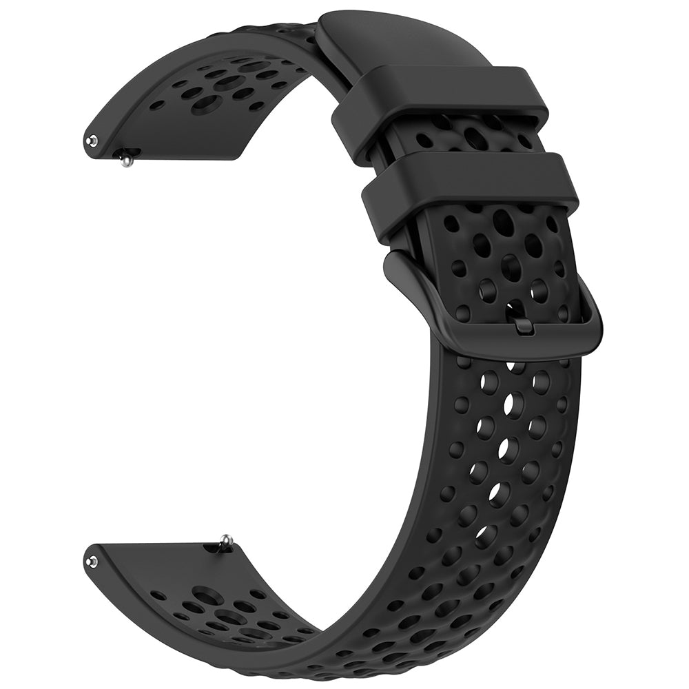 Pas Techsuit W083 za Amazfit Watch / Samsung Watch Series, 22mm, Črna