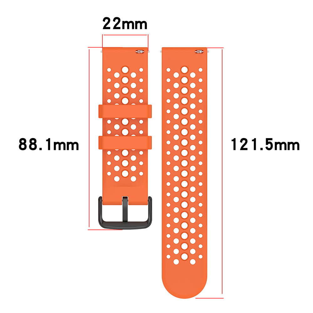 Pas Techsuit W083 za Amazfit Watch / Samsung Watch Series, 22mm, Oranžen