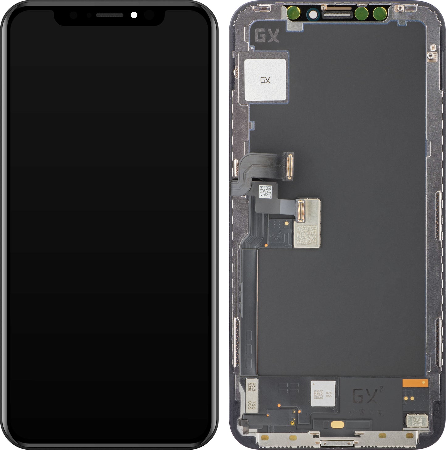 Zaslon na dotik GX za Apple iPhone X, z okvirjem, različica OLED, črn