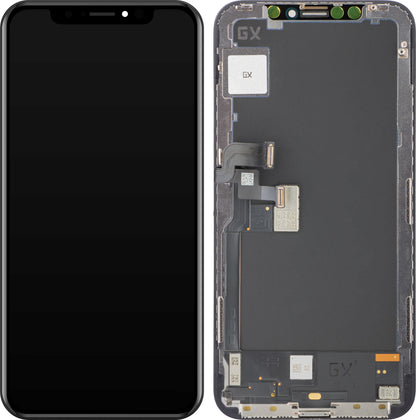 Zaslon na dotik GX za Apple iPhone X, z okvirjem, različica OLED, črn