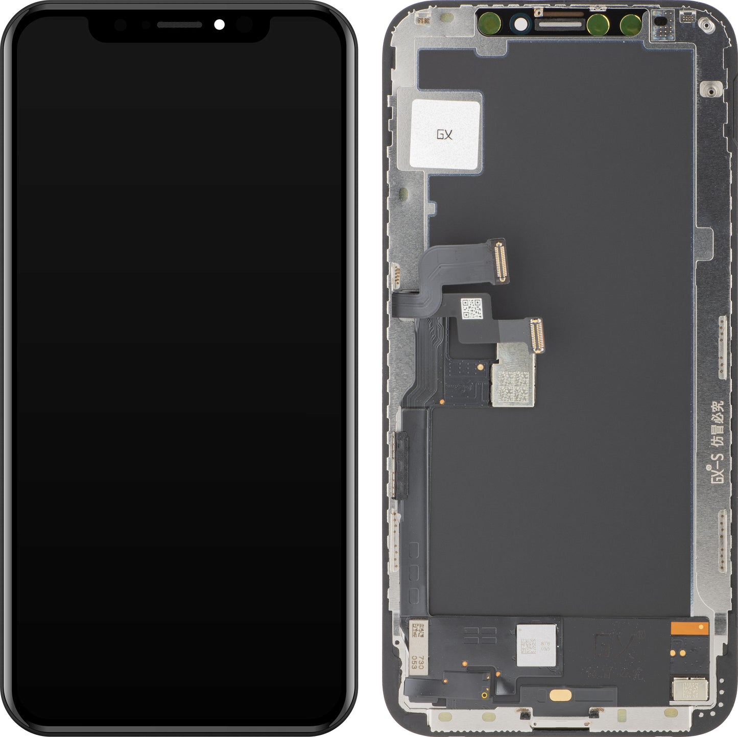 GX zaslon na dotik za Apple iPhone XS, z okvirjem, različica OLED, črn