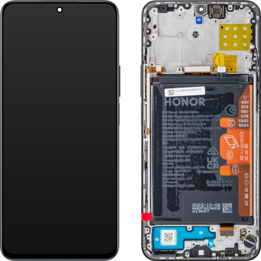 Honor 90 Lite / X8a zaslon na dotik, z okvirjem in baterijo, polnočno črna, servisni paket 0235AEUH