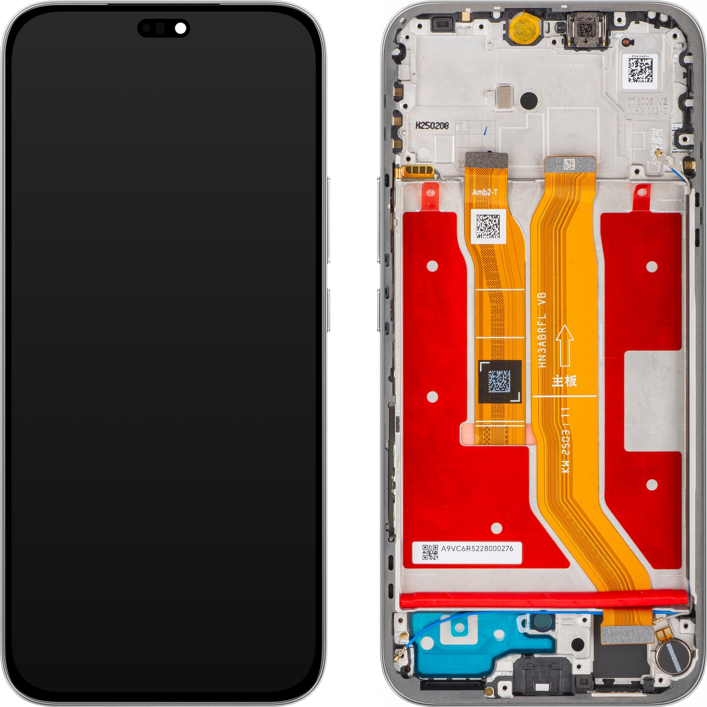 Zaslon s Touchscreenom Honor 400 Lite, z okvirjem, Siv (Velvet Grey), Service Pack 0235ANTG