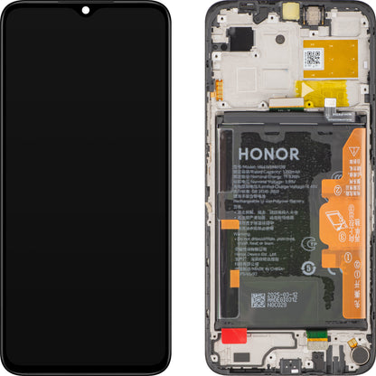 Zaslon s senzorjem na dotik Honor X6b Plus / X6b, z okvirjem in baterijo, črn, Service Pack 0235AKES