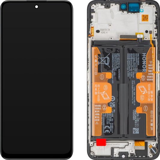 Zaslon na dotik Honor 400 Smart 5G, z okvirjem in baterijo, črn, servisni paket 0235AQSV