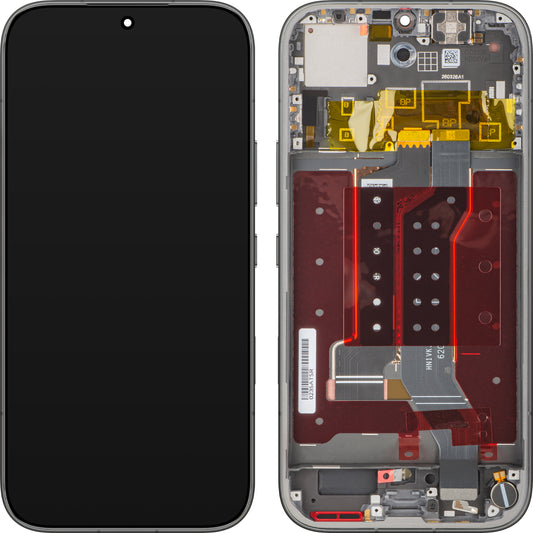 Zaslon s touchscreenom Honor 600, z okvirjem, črn, servisni paket 0235ATSR