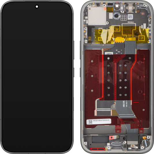 Zaslon s touchscreenom Honor 600 Pro, z okvirjem, črn, servisni paket 0235ATTU