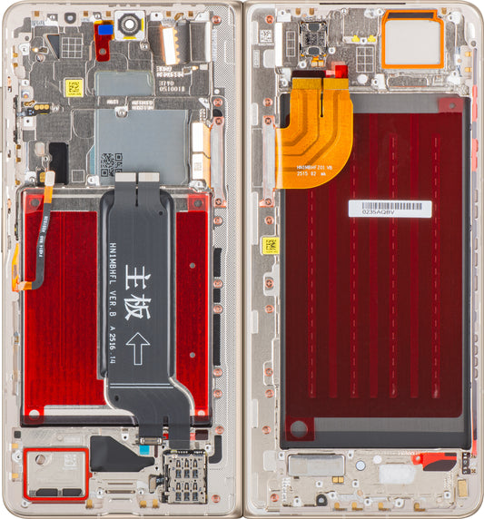 Zaslon s senzorjem na dotik Honor Magic V5, z okvirjem, Sub Inner, bela (Ivory White), Service Pack 0235AQBV