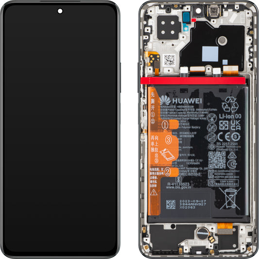 Zaslon na dotik Huawei nova 10 SE, z okvirjem in baterijo, zvezdnato črn, servisni paket 02355FAM