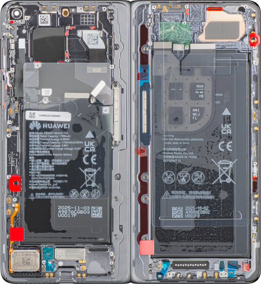 Zaslon s tehnologijo na dotik Huawei Mate X7, z okvirjem in baterijo, siva, servisni paket 02357JRM