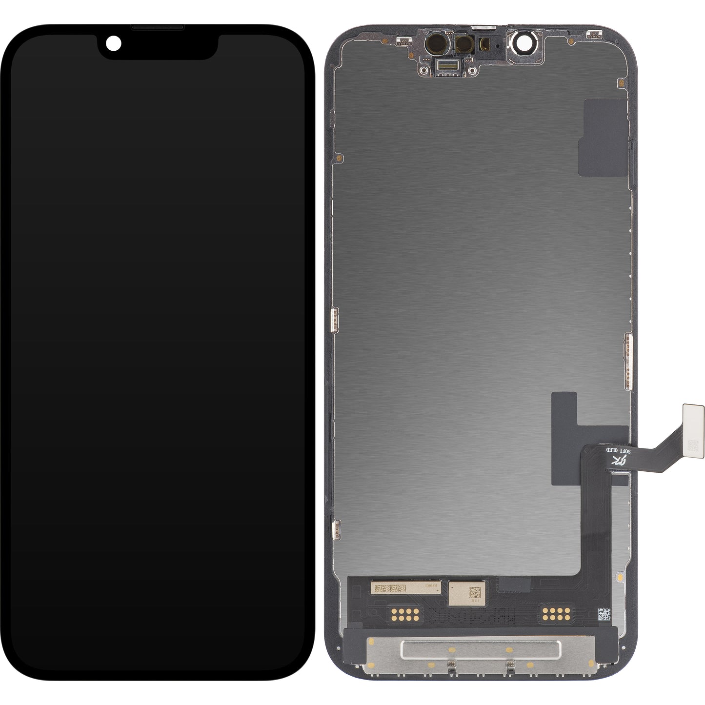 JK Touchscreen Display for Apple iPhone 14, with Frame, Movable IC OLED Version, Black