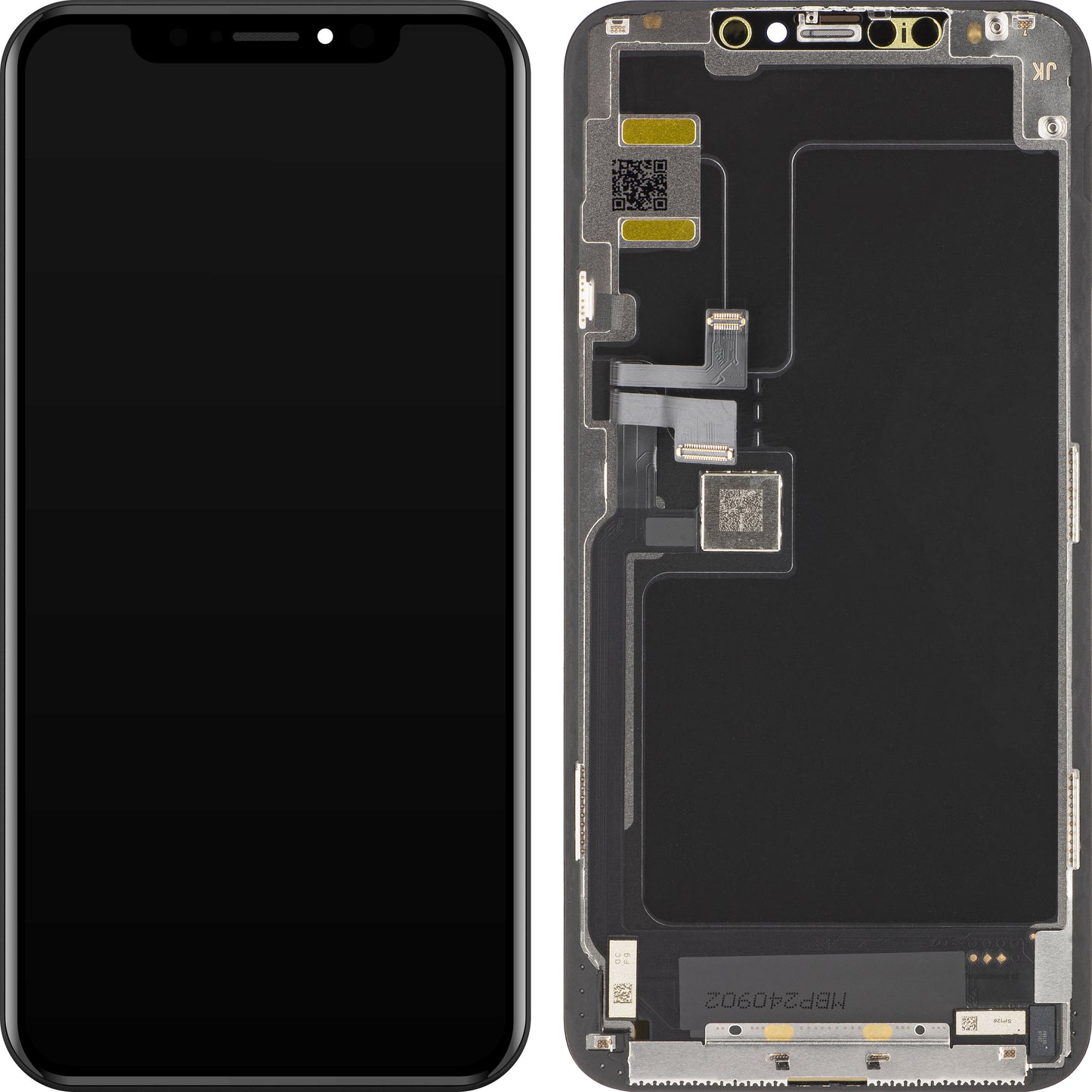 Zaslon s tehnologijo na dotik JK za Apple iPhone 11 Pro Max, z okvirjem, različica OLED IC Movable, črna