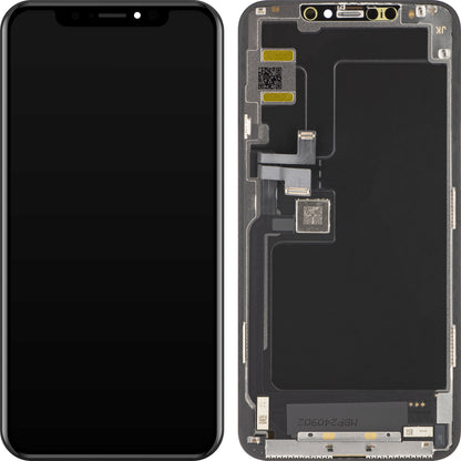 Zaslon s tehnologijo na dotik JK za Apple iPhone 11 Pro Max, z okvirjem, različica OLED IC Movable, črna