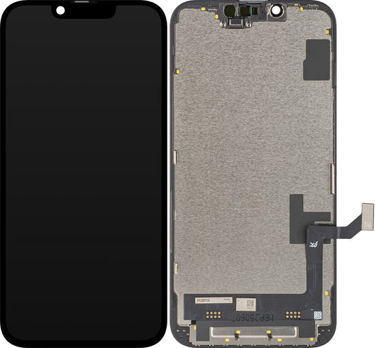 Zaslon s tehnologijo na dotik JK za Apple iPhone 16e, z okvirjem, različica LCD In-Cell IC Movable, črn
