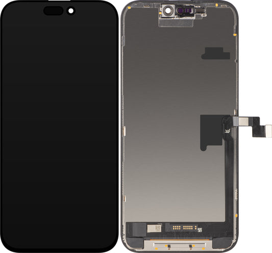 Zaslon na dotik JK za Apple iPhone 16 Pro Max, z okvirjem, različica LCD In-Cell IC Movable, črn
