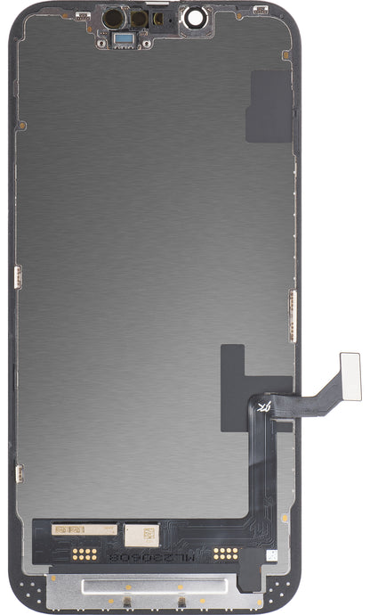 JK Zaslon na dotik za Apple iPhone 14, z okvirjem, različica z vgrajenim zaslonom LCD, črn 