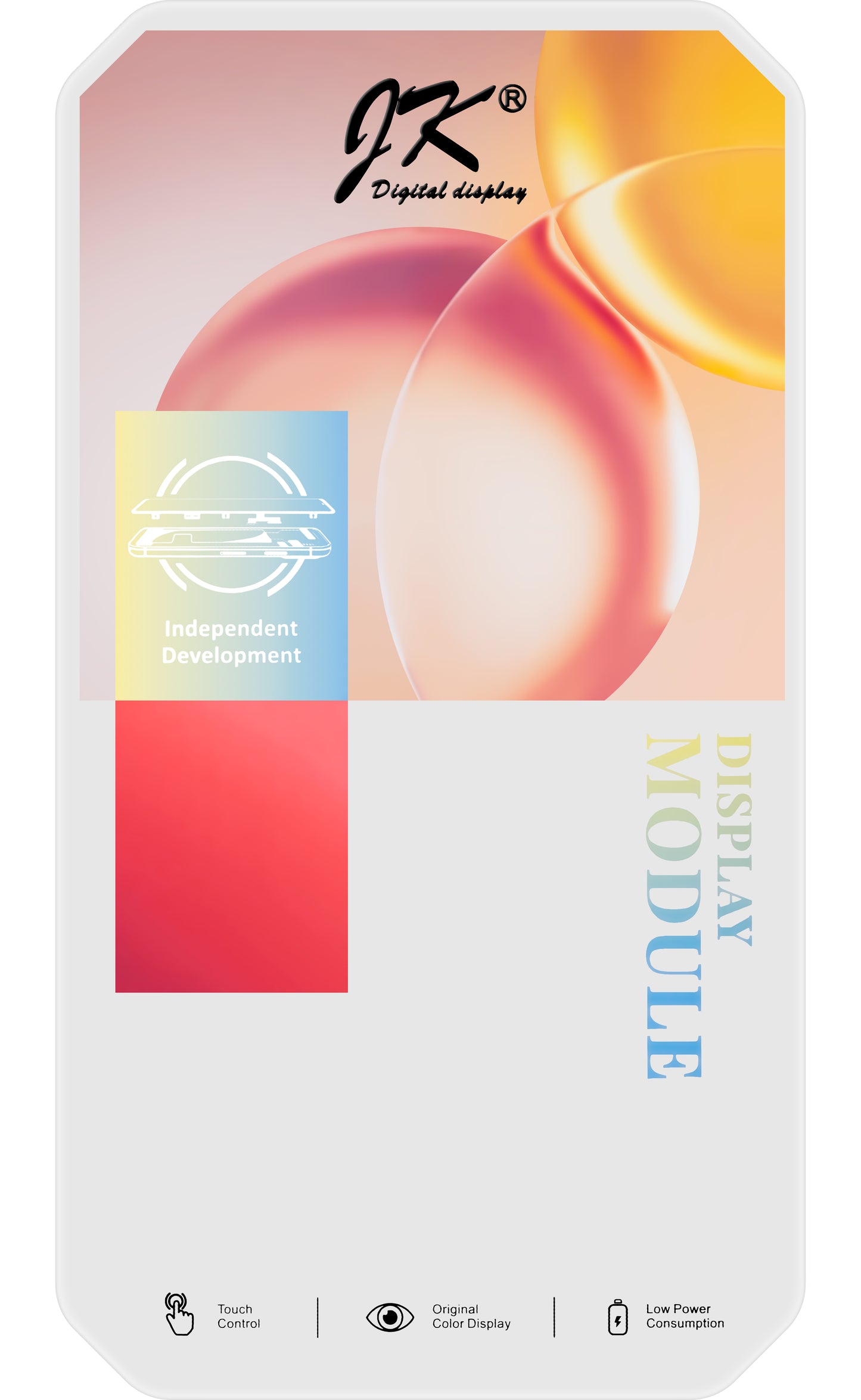 JK Zaslon na dotik za Apple iPhone 15 Pro, z okvirjem, različica z vgrajenim zaslonom LCD, črn 