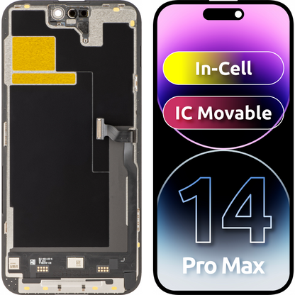 JK zaslon na dotik za Apple iPhone 14 Pro Max, z okvirjem, različica s premičnim zaslonom LCD v celici, črna