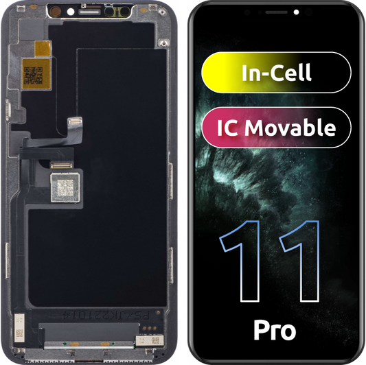 JK Zaslon na dotik za Apple iPhone 11 Pro, z okvirjem, različica z vgrajenim zaslonom LCD, črn