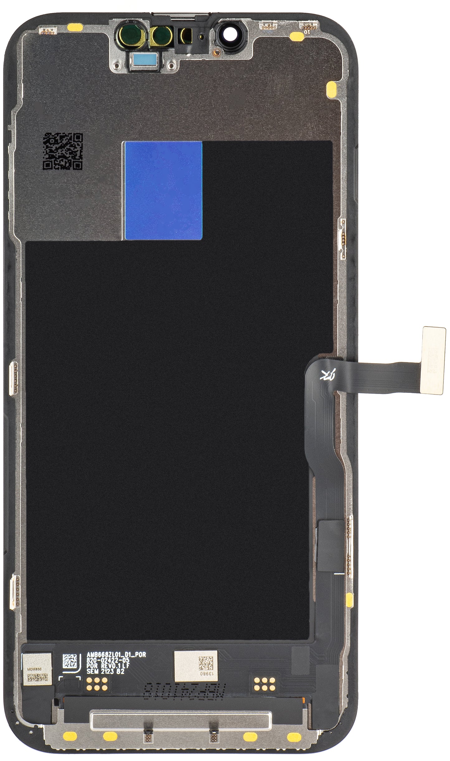 JK zaslon na dotik za Apple iPhone 13 Pro, z okvirjem, različica LCD In-Cell IC premakljiv, črna