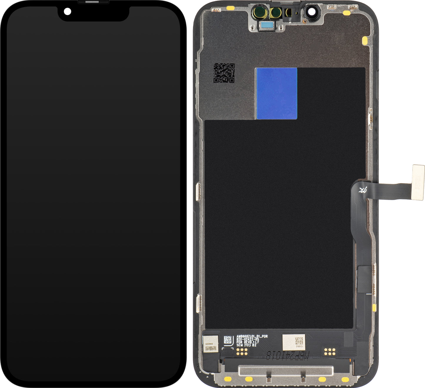JK zaslon na dotik za Apple iPhone 13 Pro, z okvirjem, različica LCD In-Cell IC premakljiv, črna