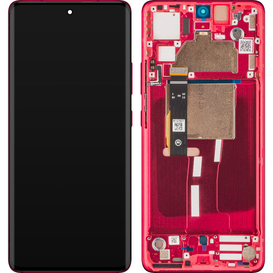 Motorola Edge 30 Fusion zaslon na dotik, z okvirjem, rdeča (Viva Magenta), servisni paket 5D68C22034