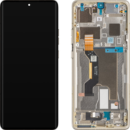 Zaslon na dotik Motorola Edge 50 Ultra, z okvirjem, bež (nordijski les), servisni paket 5D68C24484